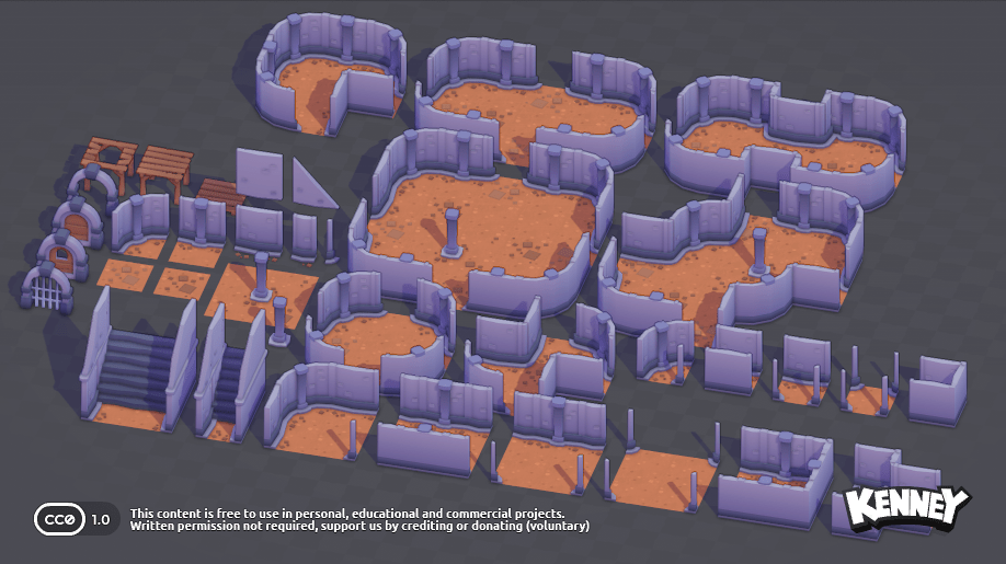 Modular Dungeon Kit 素材包预览